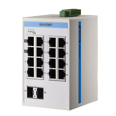 ProView 16-Port Gigabit Industrial Switch with 2x SPF, Extreme Temp -40~75&#8451;